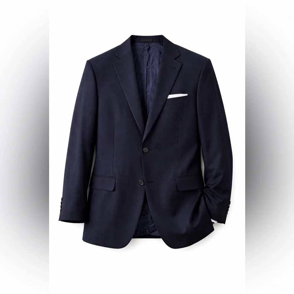 Cicchini Clothiers Blazer 48R Italian Wool Navy Bespoke Birmingham MI
